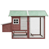 Chicken Cage Mocha 170x81x110 cm Solid Pine & Fir Wood - Front View