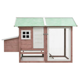 Chicken Cage Mocha 170x81x110 cm Solid Pine & Fir Wood - Side View