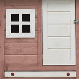 Chicken Cage Mocha 170x81x110 cm Solid Pine & Fir Wood - Close-Up Angle