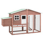 Chicken Coop With Nest Box Mocha And White Solid Fir Wood