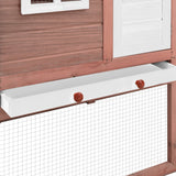 Chicken Coop With Nest Box Mocha And White Solid Fir Wood