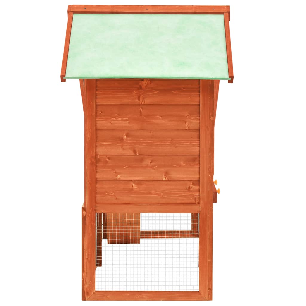 Rabbit Hutch 140x63x120 Cm Solid Firwood