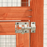 Rabbit Hutch 140x63x120 Cm Solid Firwood - Rear View