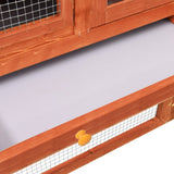 Rabbit Hutch 140x63x120 Cm Solid Firwood - Extra Image