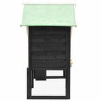 Rabbit Hutch Grey and White 140x63x120 cm Solid Firwood