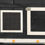 Rabbit Hutch Grey and White 140x63x120 cm Solid Firwood