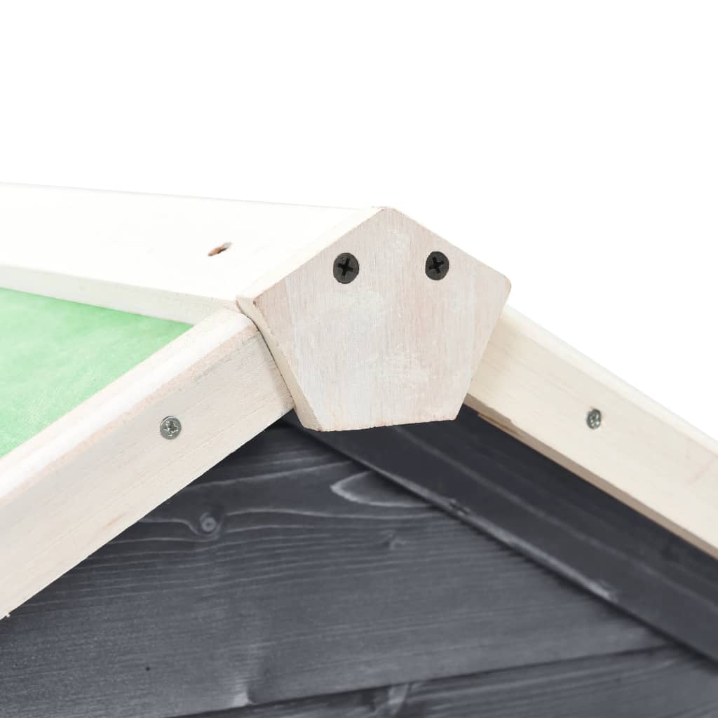 Rabbit Hutch Grey And White 140x63x120 Cm Solid Firwood