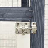 Rabbit Hutch Grey And White 140x63x120 Cm Solid Firwood - Extra Image