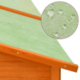 Outdoor Rabbit Hutch with Run Brown Solid Fir Wood
