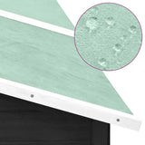 Outdoor Rabbit Hutch with Run Grey and White Solid Fir Wood - 45-Degree Angle