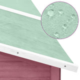 Outdoor Rabbit Hutch with Run Mocca and White Solid Fir Wood - 45-Degree Angle