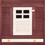 Outdoor Rabbit Hutch with Run Mocca and White Solid Fir Wood