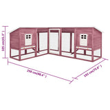 Outdoor Rabbit Hutch with Run Mocca and White Solid Fir Wood - Extra Image