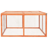 Rabbit Hutch 124x120x60 cm Solid Firwood - Top-Down View