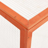 Rabbit Hutch 124x120x60 cm Solid Firwood - 45-Degree Angle