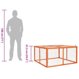 Rabbit Hutch 124x120x60 cm Solid Firwood - Low Angle