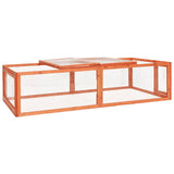 Rabbit Hutch 183x90x46.5 cm Solid Firwood - Front View