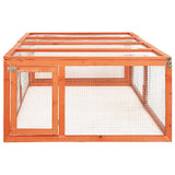 Rabbit Hutch 183x90x46.5 cm Solid Firwood - Top-Down View