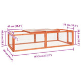 Rabbit Hutch 183x90x46.5 cm Solid Firwood