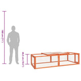 Rabbit Hutch 183x90x46.5 cm Solid Firwood - Low Angle