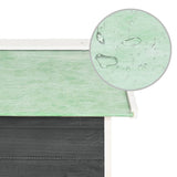 Robotic Lawn Mower Garage 72x87x50 cm Grey and White Firwood - Low Angle