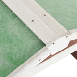 Robotic Lawn Mower Garage 72x87x50 cm Mocca and White Firwood - Close-Up Angle