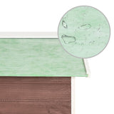 Robotic Lawn Mower Garage 72x87x50 cm Mocca and White Firwood - Low Angle