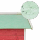 Robotic Lawn Mower Garage 72x87x50 cm Red and White Firwood - Low Angle