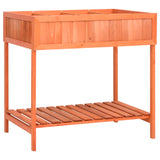 Herb Planter 80x60x80 cm Solid Firwood - Front View