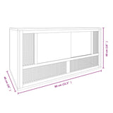 Terrarium Engineered Wood 80x40x40 cm - Rear View