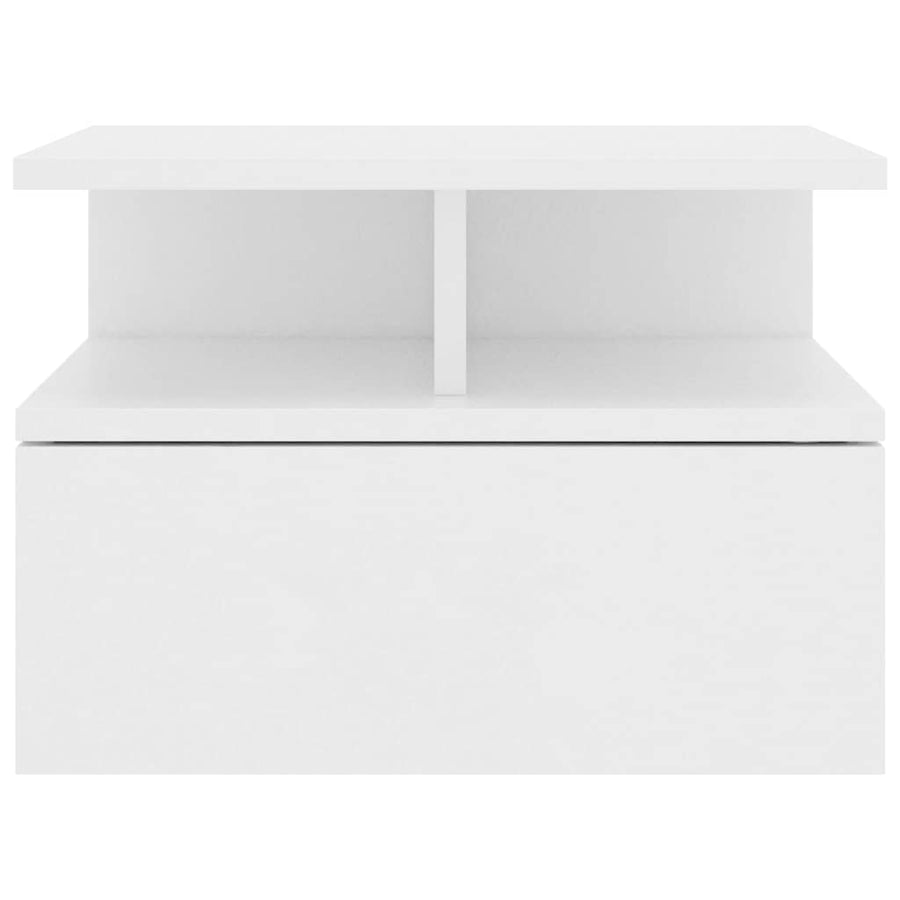 Floating Nightstands 2 pcs White 40x31x27 cm Engineered Wood