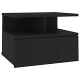 Floating Nightstand Black 40x31x27 cm Engineered Wood - Front View