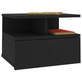 Floating Nightstand Black 40x31x27 cm Engineered Wood - Side View