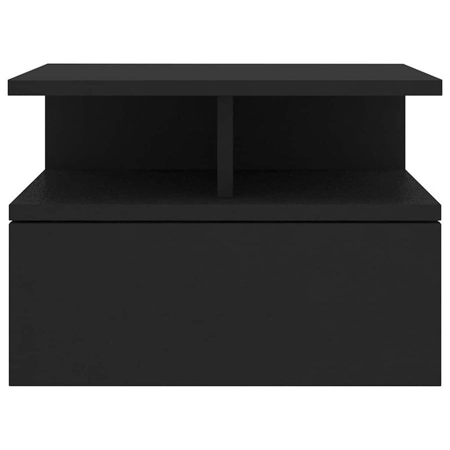 Floating Nightstand Black 40x31x27 cm Engineered Wood