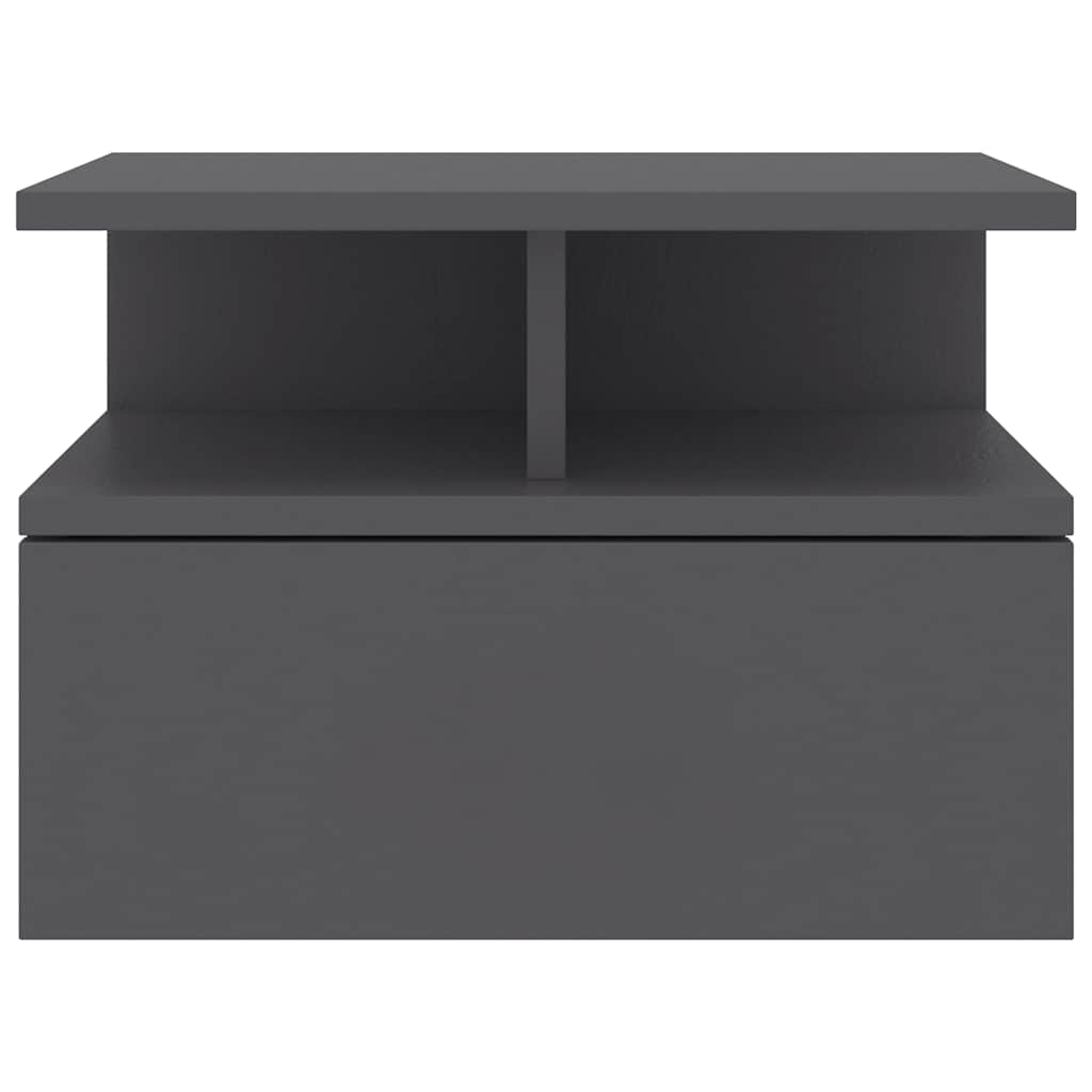 Floating Nightstand Grey 40x31x27 cm Engineered Wood