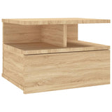 Floating Nightstand Sonoma Oak 40x31x27 cm Engineered Wood - Front View