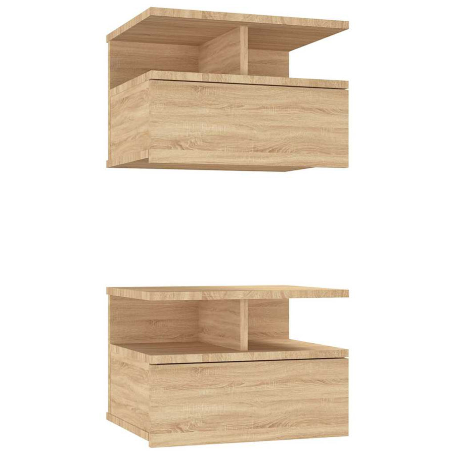 Floating Nightstands 2 pcs Sonoma Oak 40x31x27 cm