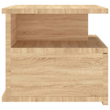 Floating Nightstands 2 pcs Sonoma Oak 40x31x27 cm Engineered Wood - Rear View