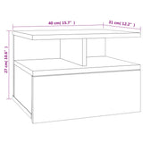 Floating Nightstands 2 pcs Sonoma Oak 40x31x27 cm Engineered Wood