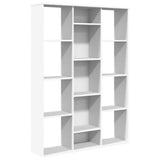 Room Divider/Book Cabinet White 100x24x140 cm Engineered Wood - Front View
