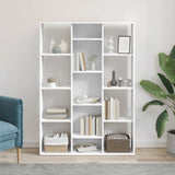 Room Divider/Book Cabinet White 100x24x140 cm Engineered Wood - Side View