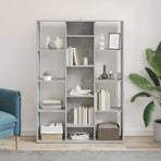 Room Divider/Book Cabinet Concrete Grey 100x24x140 cm