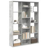 Room Divider/Book Cabinet Concrete Grey 100x24x140 cm Engineered Wood - Top-Down View