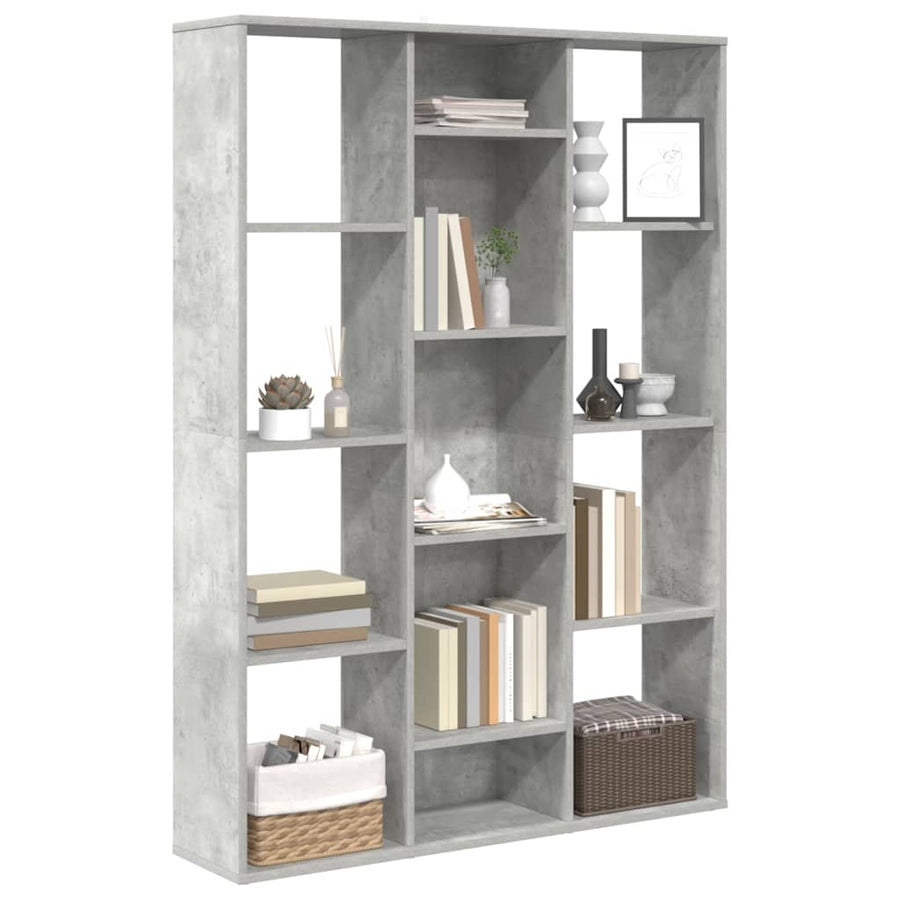 Room Divider/Book Cabinet Concrete Grey 100x24x140 cm