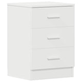 Bedside Cabinet White 38x35x56 cm Engineered Wood