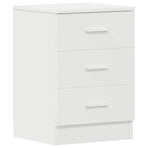 Bedside Cabinet White 38x35x56 cm Engineered Wood
