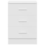 Bedside Cabinet White 38x35x56 cm Engineered Wood