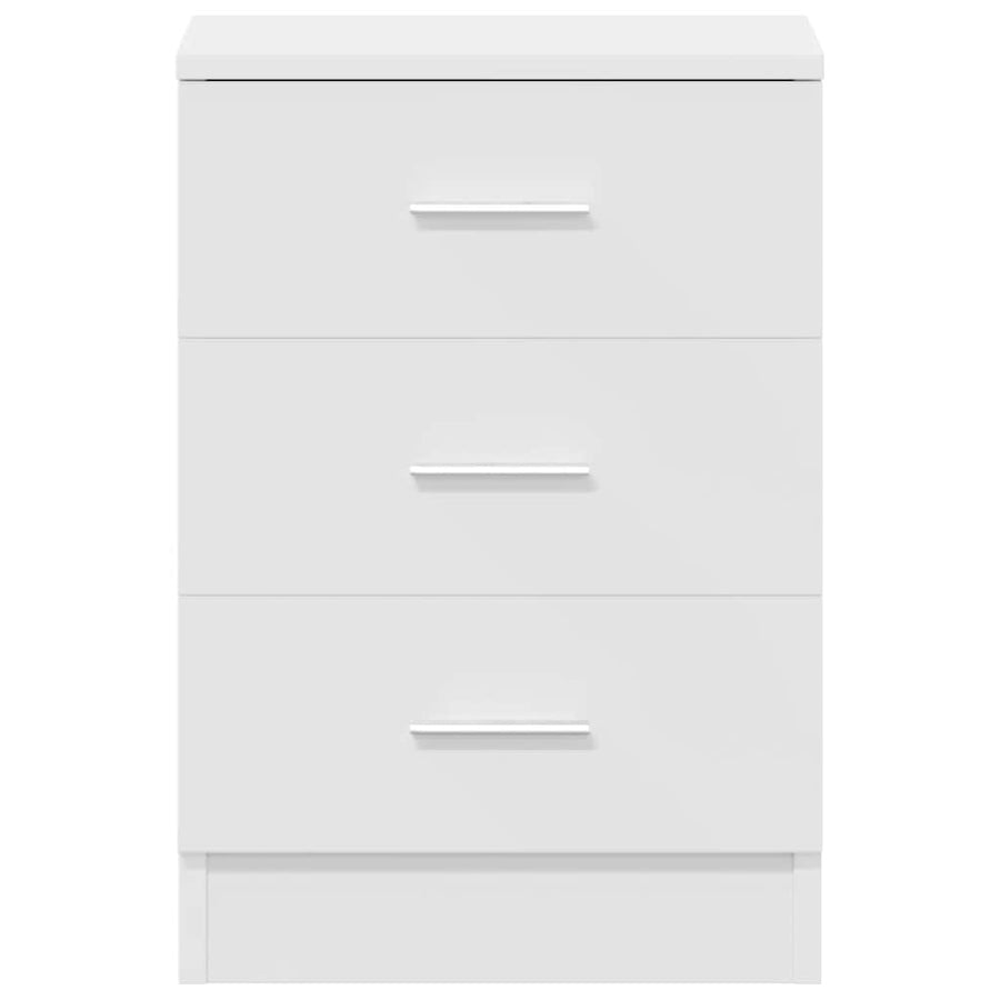 Bedside Cabinet White 38x35x56 cm Engineered Wood