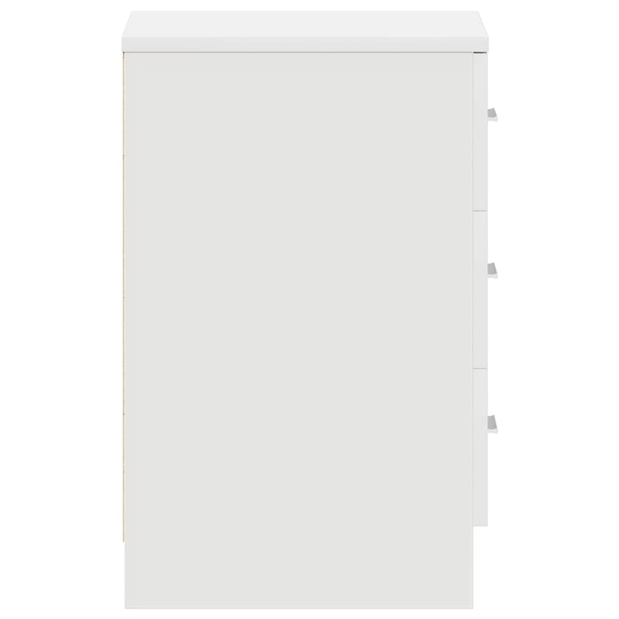 Bedside Cabinet White 38x35x56 cm Engineered Wood