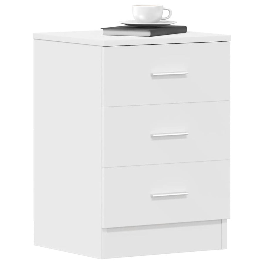 Bedside Cabinets 2 pcs White 38x35x56 cm Engineered Wood